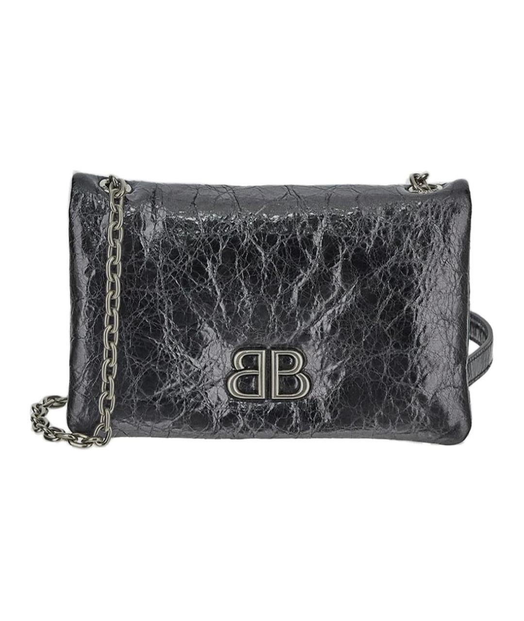 BALENCIAGA Черная кожаная сумка через плечо, фото 1