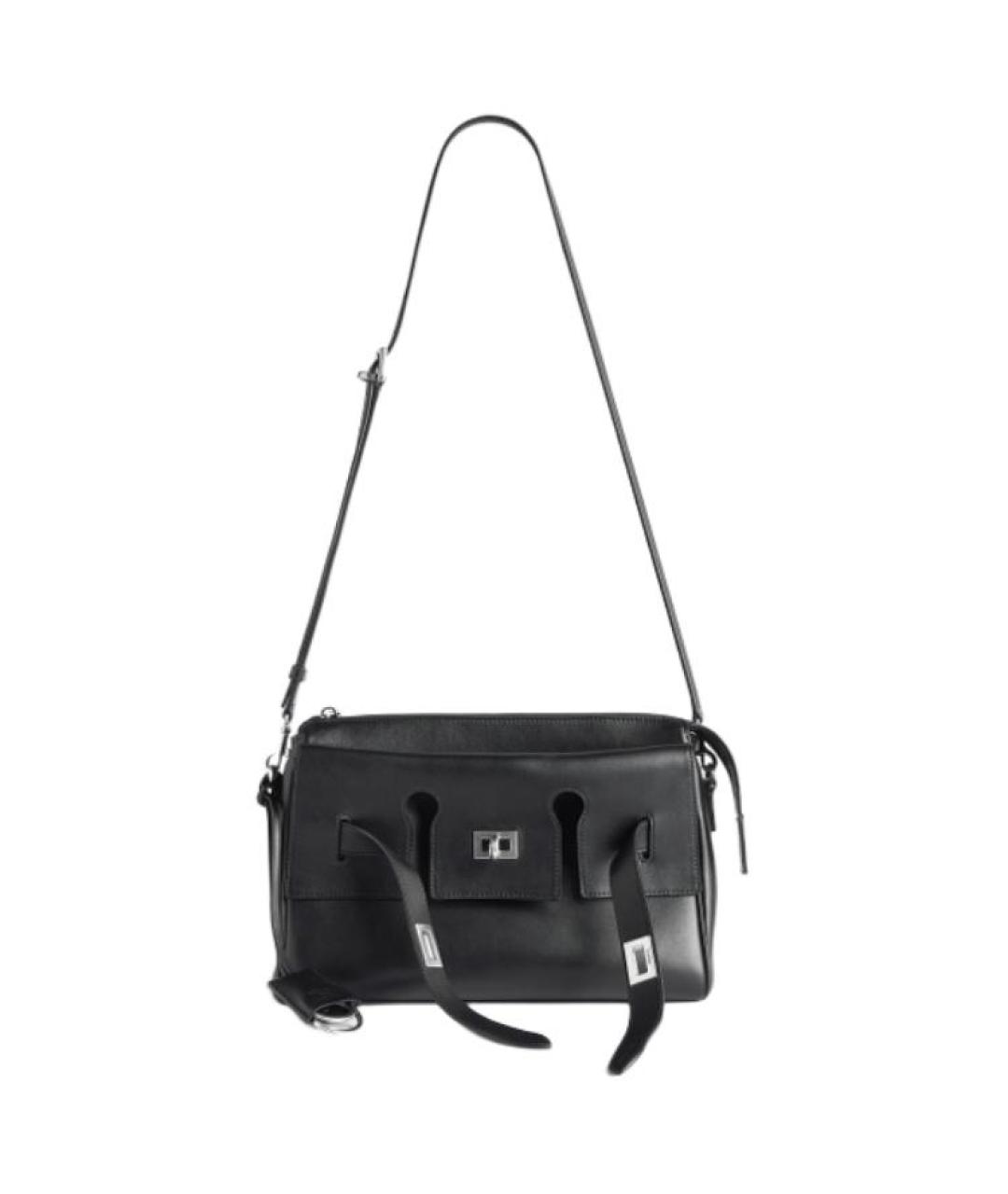 BALENCIAGA Черная кожаная сумка на плечо, фото 2