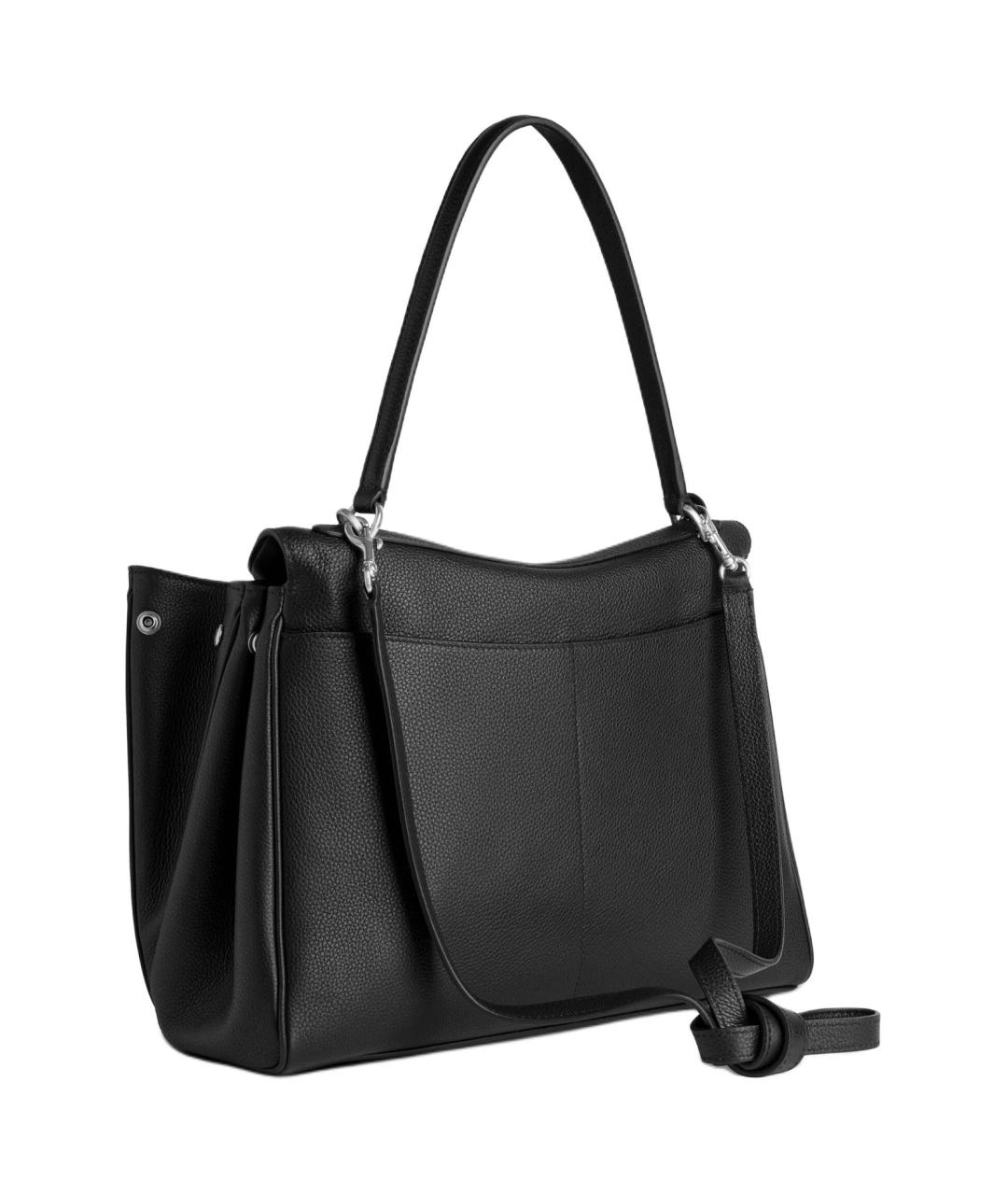 BALENCIAGA Черная кожаная сумка через плечо, фото 4