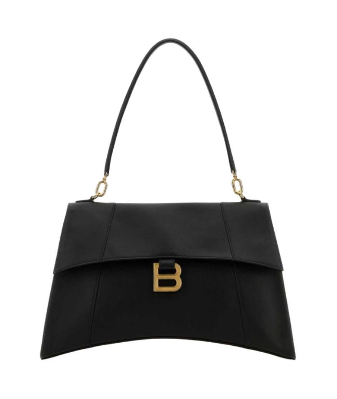 BALENCIAGA Черная кожаная сумка через плечо, фото 1