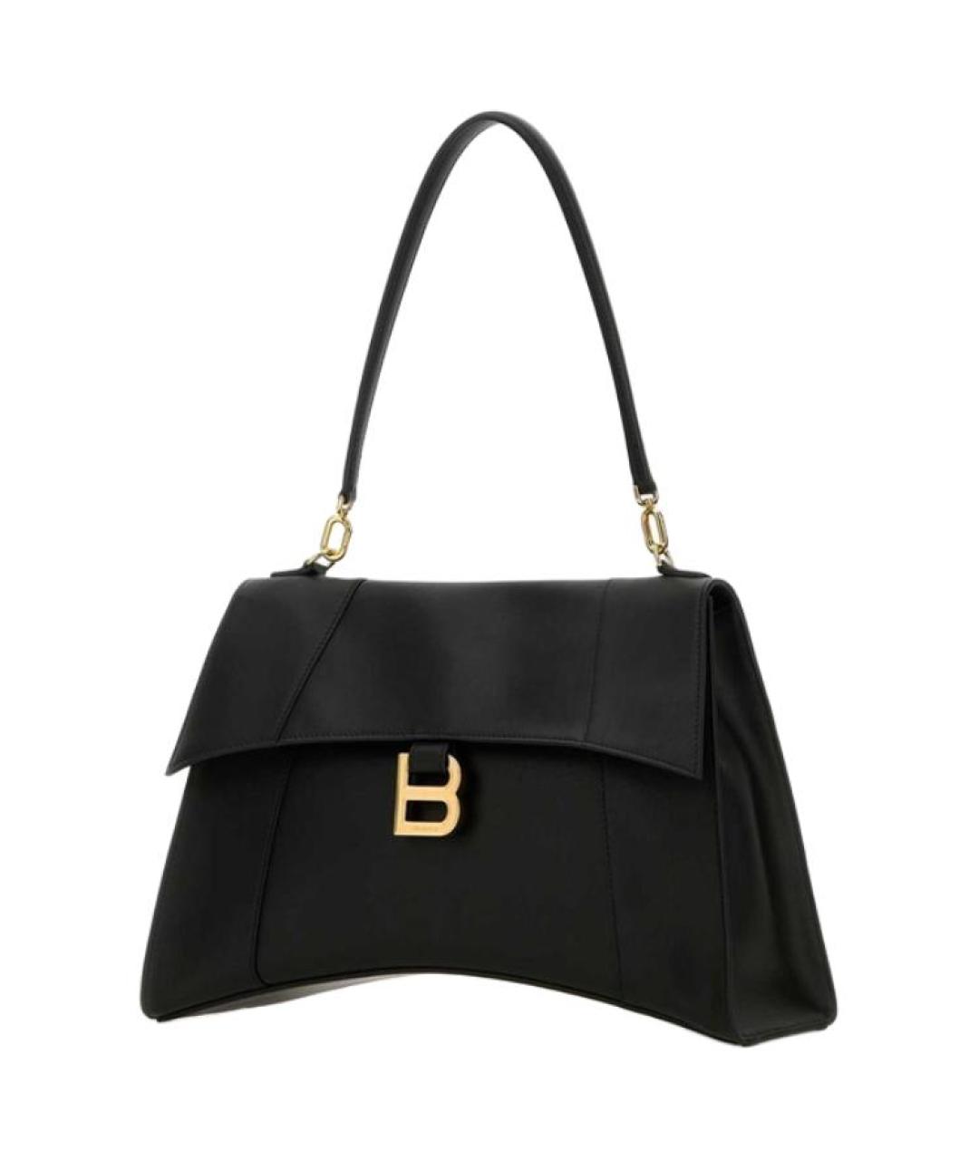 BALENCIAGA Черная кожаная сумка через плечо, фото 2