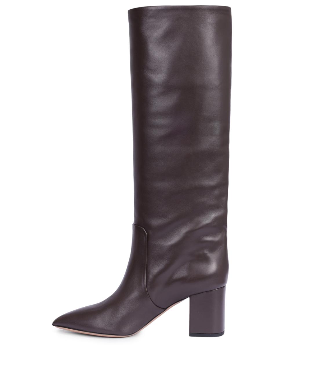 PARIS TEXAS Коричневые кожаные сапоги, фото 3