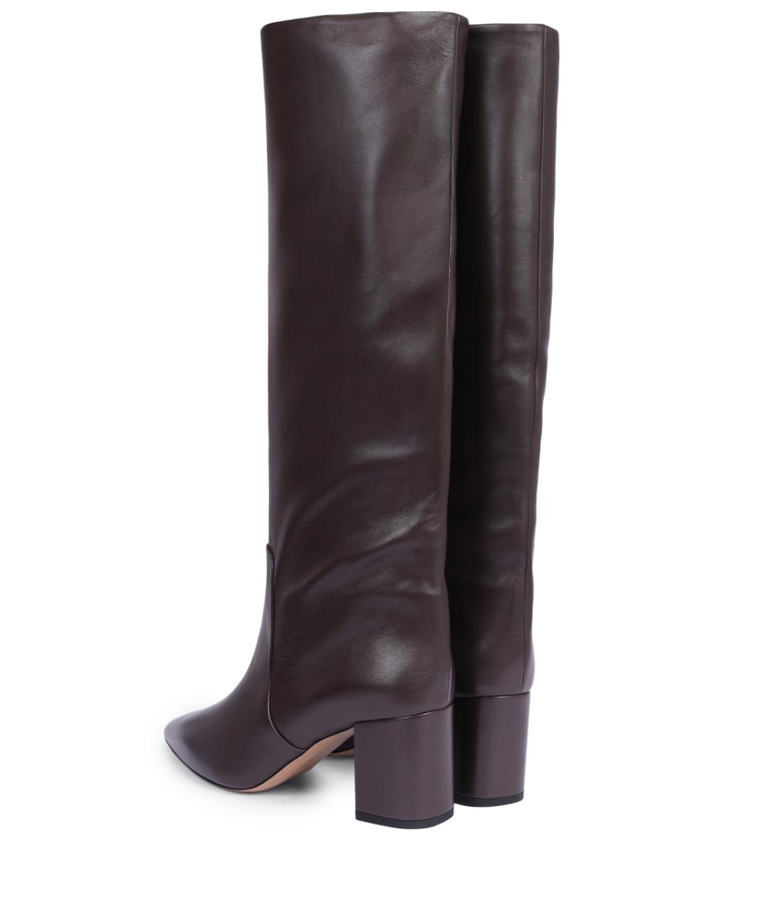 PARIS TEXAS Коричневые кожаные сапоги, фото 4