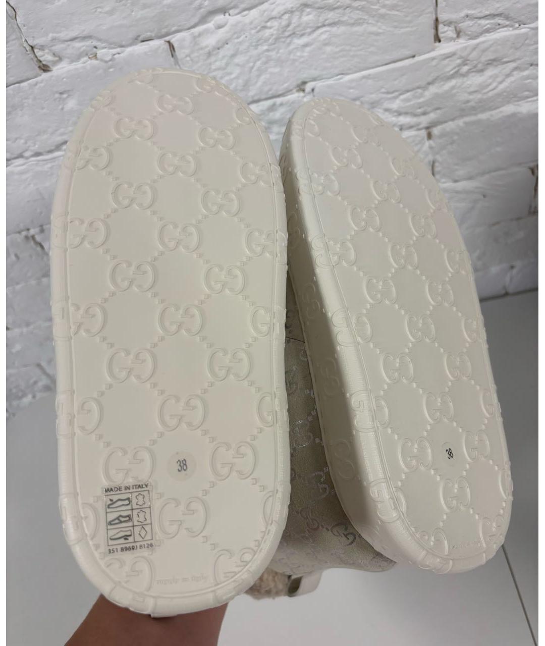 GUCCI Бежевые замшевые сапоги, фото 6