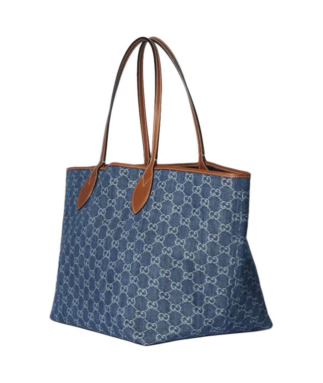 GUCCI Синяя деним сумка через плечо, фото 3