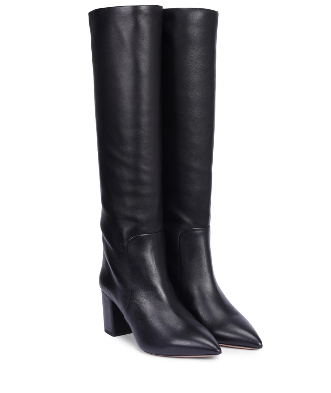 PARIS TEXAS Черные кожаные сапоги, фото 2