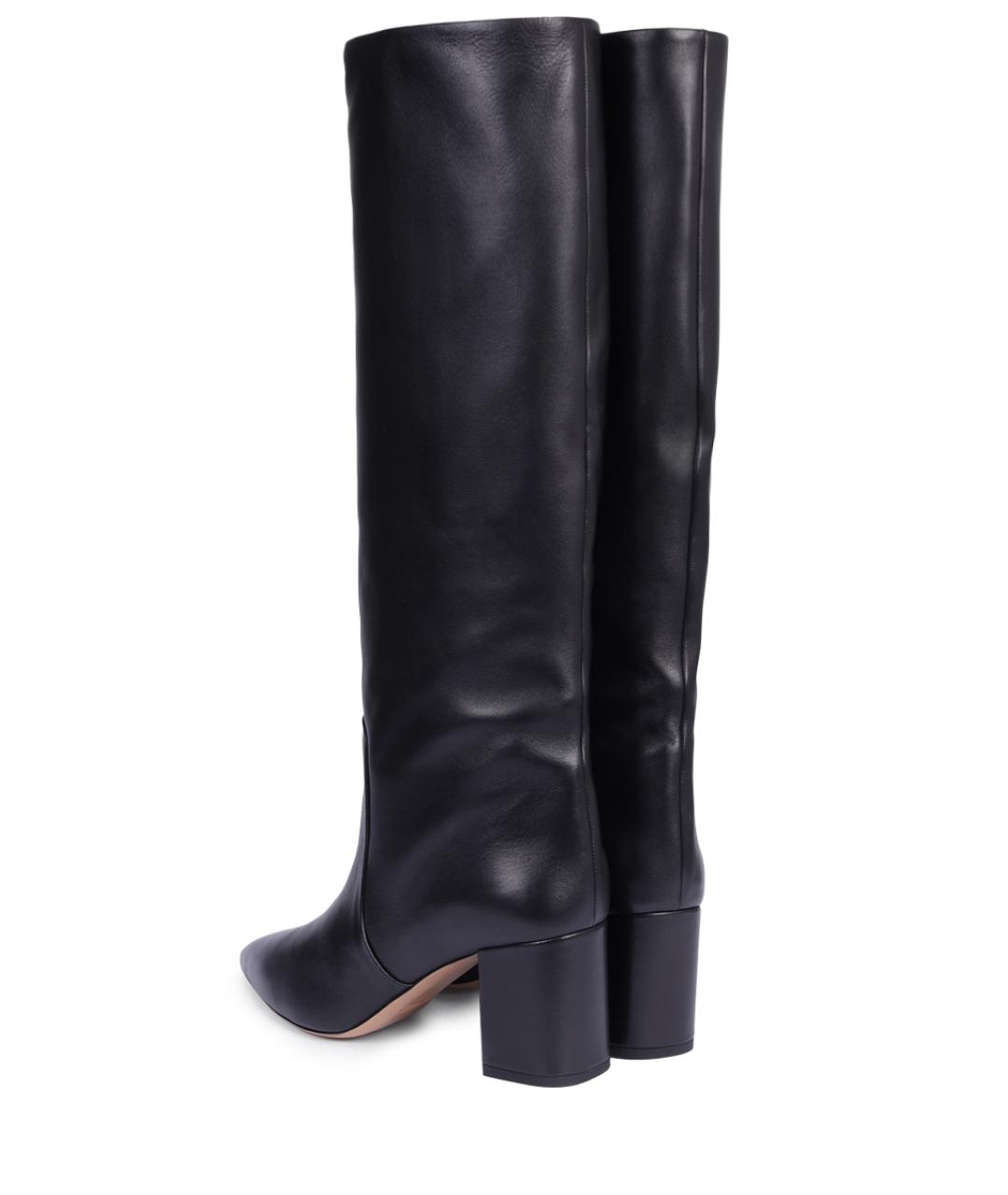PARIS TEXAS Черные кожаные сапоги, фото 4