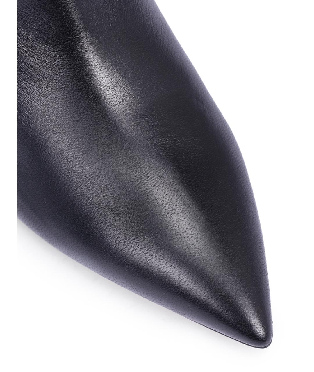 PARIS TEXAS Черные кожаные сапоги, фото 5