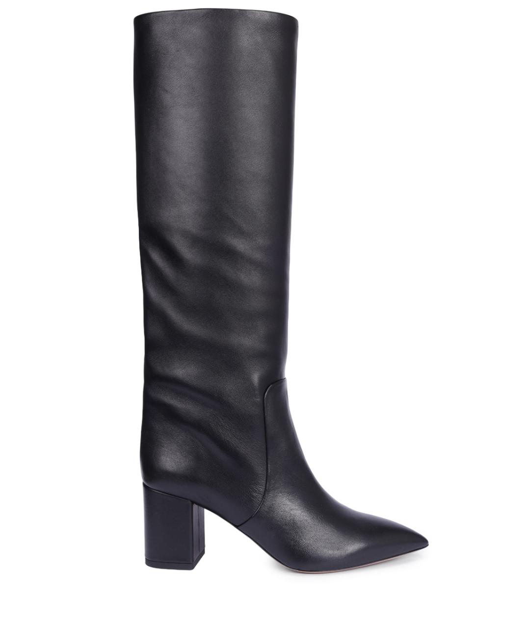 PARIS TEXAS Черные кожаные сапоги, фото 1