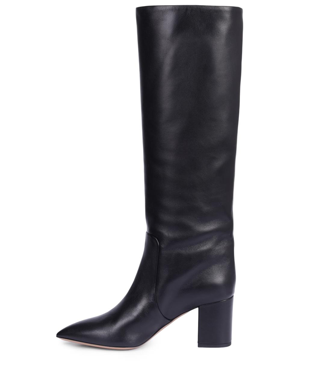 PARIS TEXAS Черные кожаные сапоги, фото 3