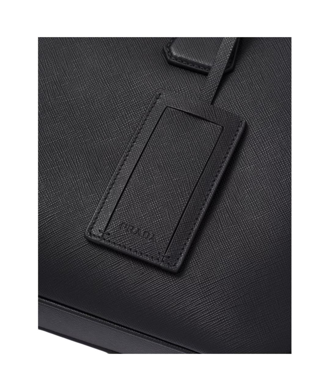 PRADA Черный кожаный портфель, фото 4
