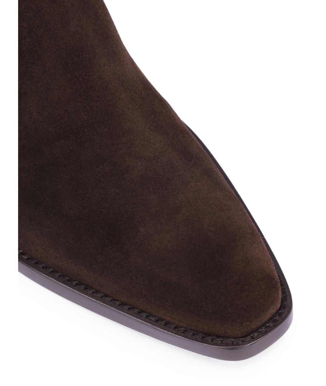 PARIS TEXAS Коричневые замшевые полусапоги, фото 5