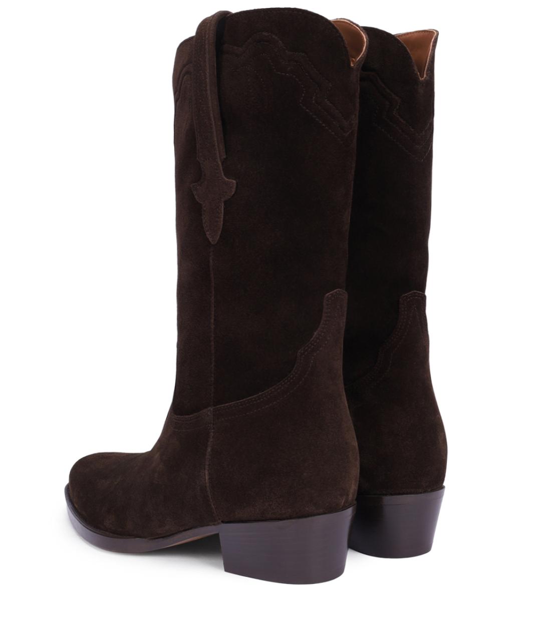 PARIS TEXAS Коричневые замшевые полусапоги, фото 4