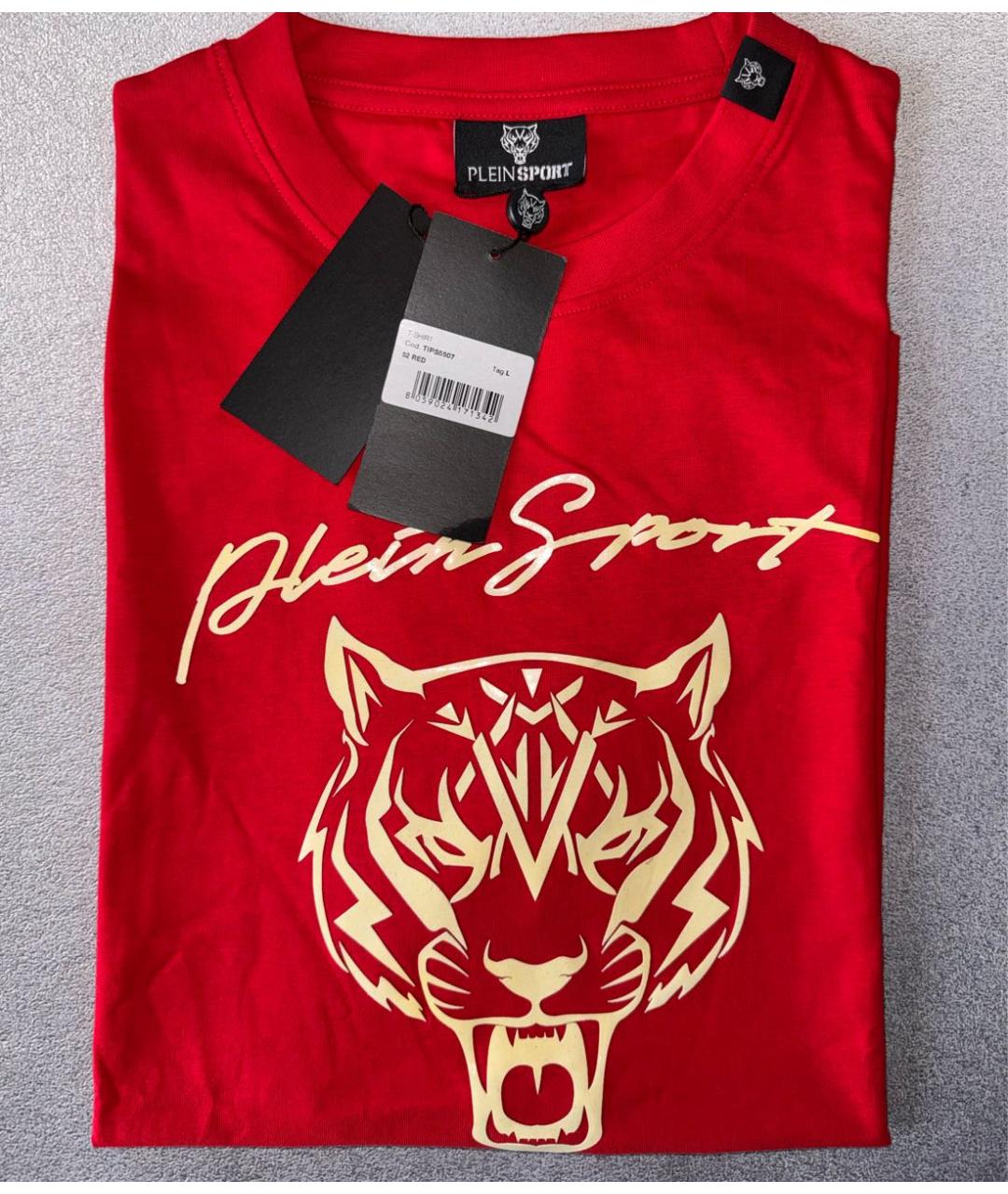 PHILIPP PLEIN Красная хлопковая футболка, фото 3