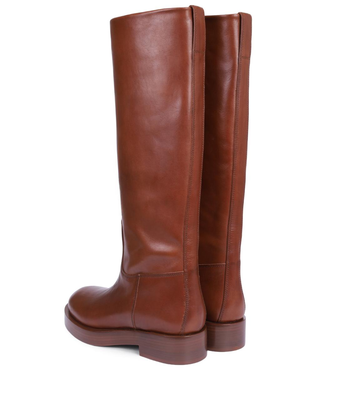 PARIS TEXAS Коричневые кожаные сапоги, фото 4