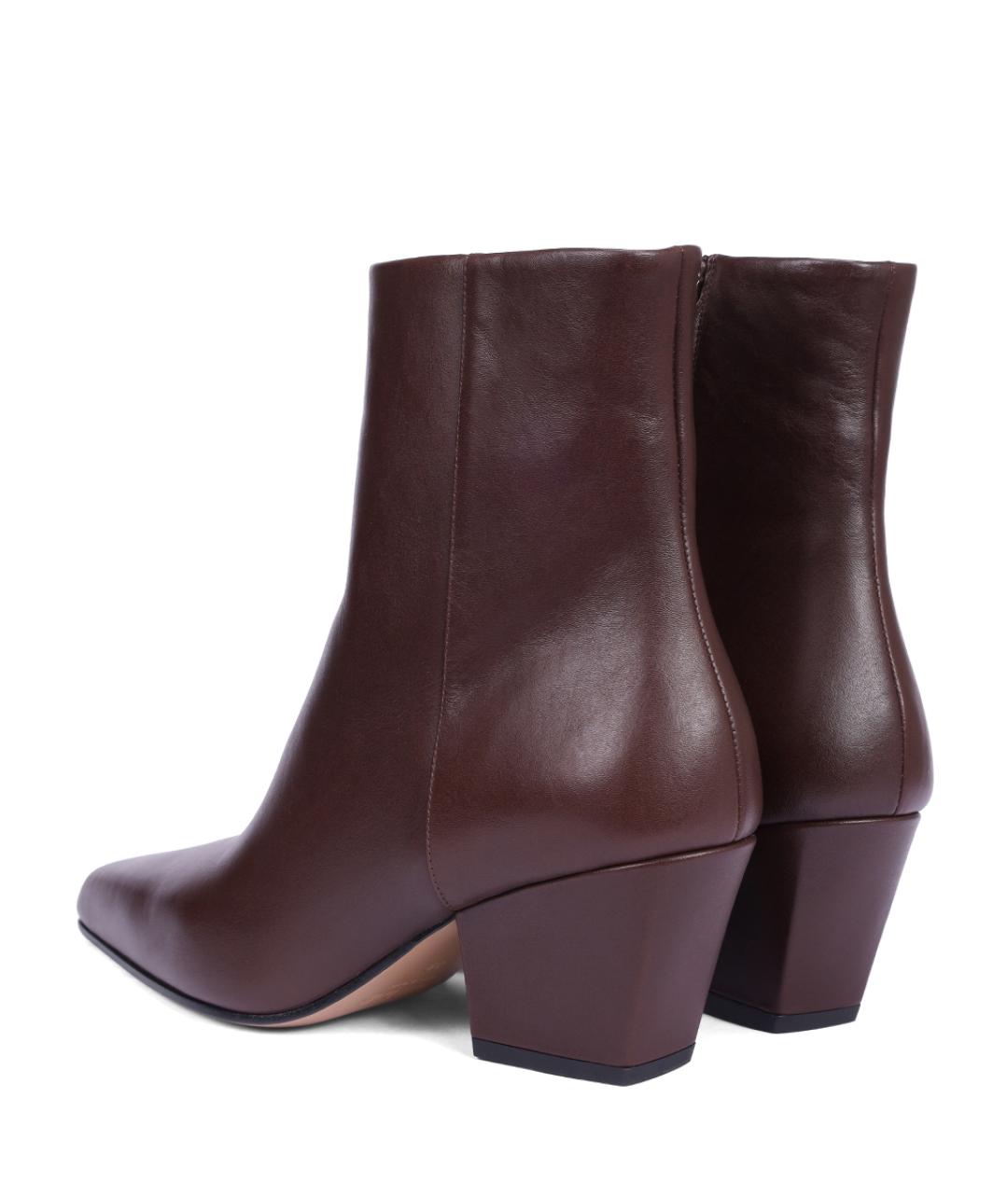 PARIS TEXAS Коричневые кожаные ботильоны, фото 4