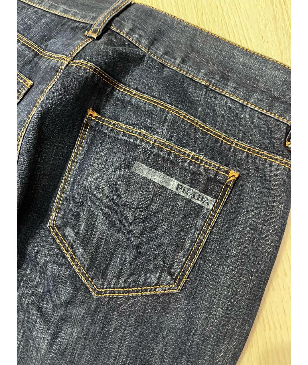 PRADA Синие хлопковые джинсы скинни, фото 3