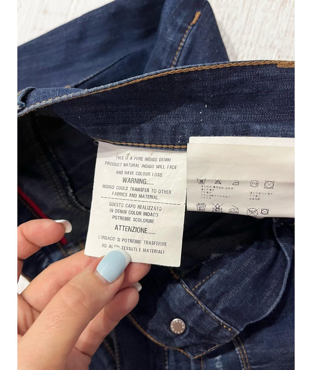 PRADA Синие хлопковые джинсы скинни, фото 7