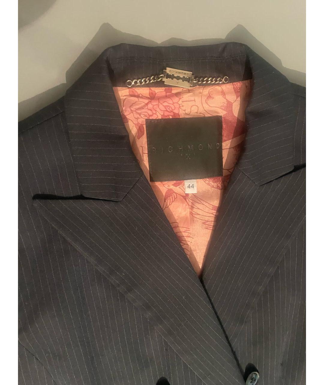 JOHN RICHMOND Темно-синий полиэстеровый костюм с юбками, фото 3