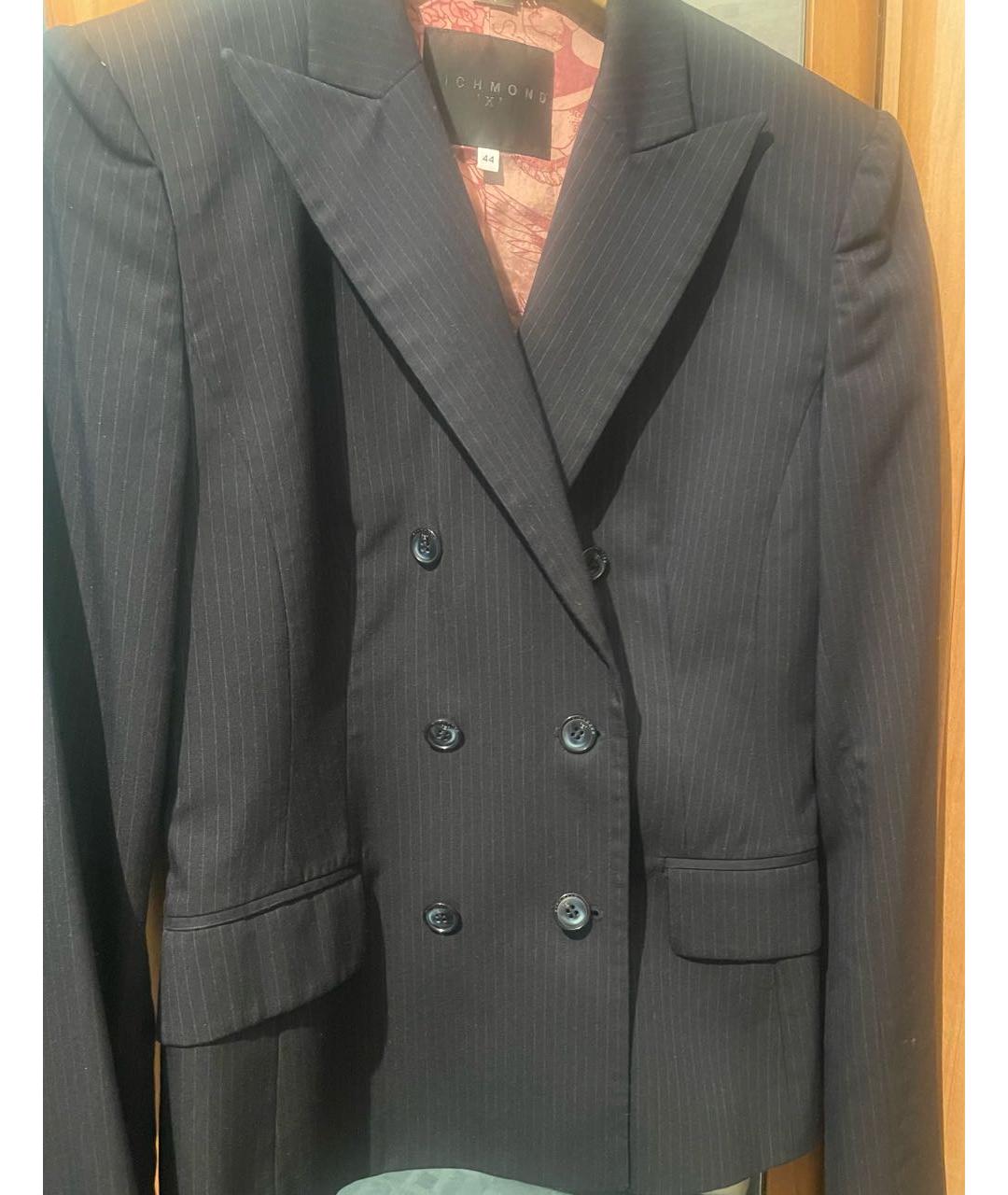 JOHN RICHMOND Темно-синий полиэстеровый костюм с юбками, фото 7