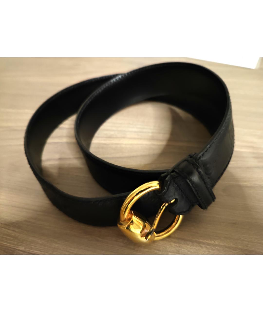 GUCCI Черный кожаный ремень, фото 6