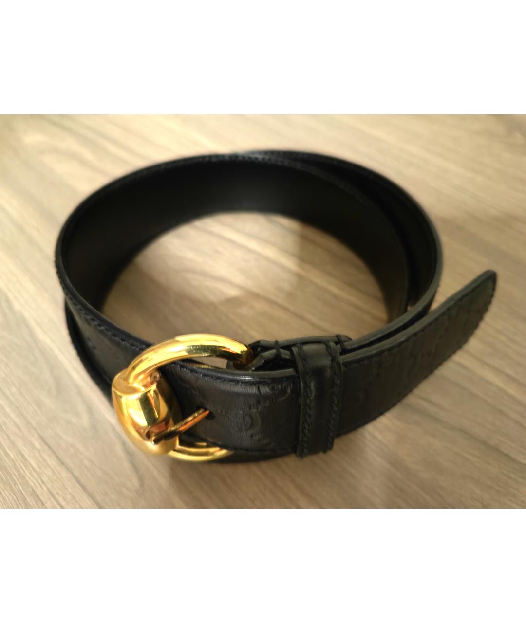 GUCCI Черный кожаный ремень, фото 7