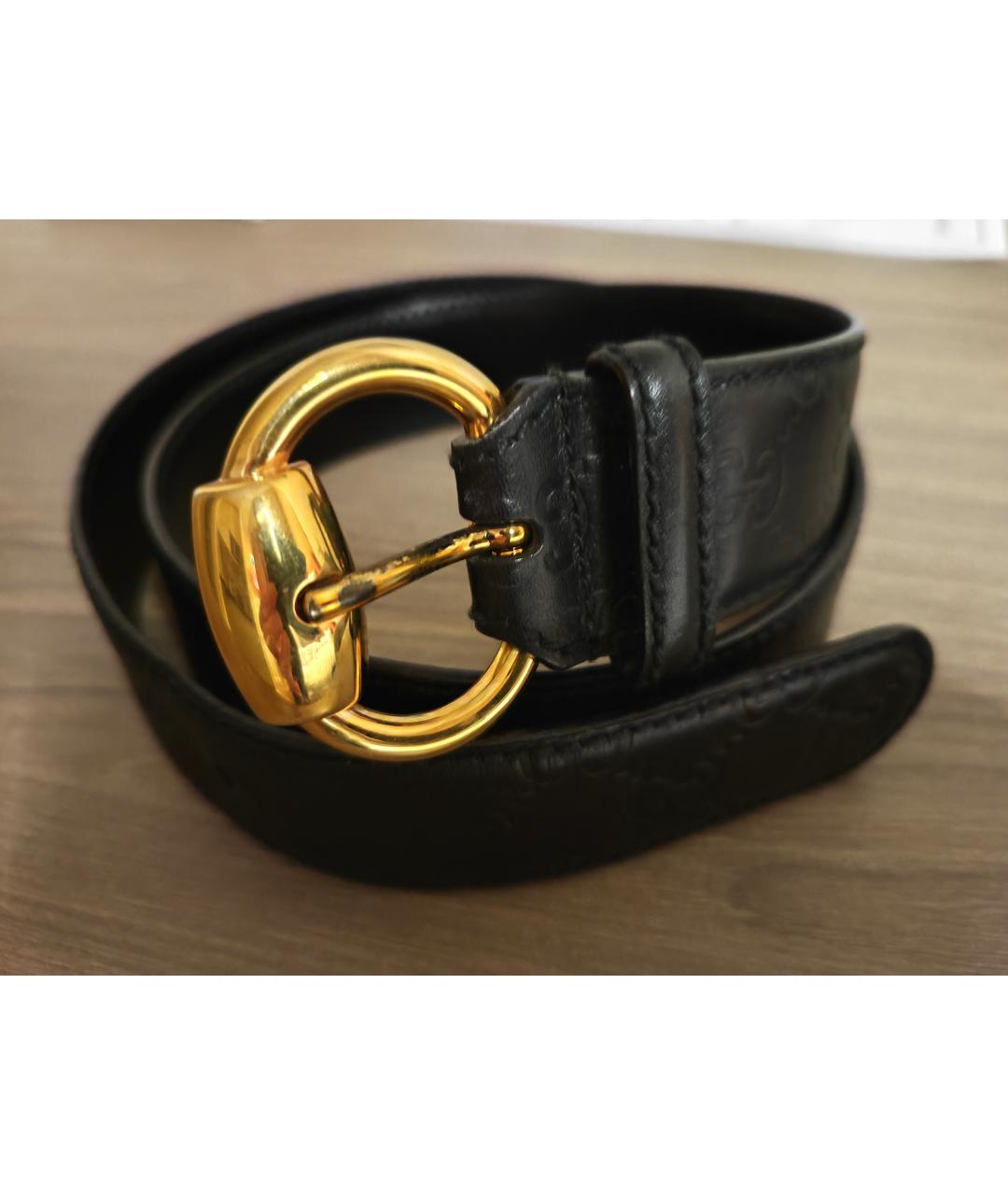 GUCCI Черный кожаный ремень, фото 10