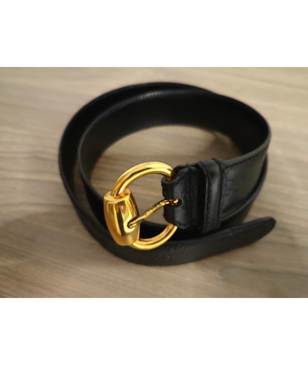 GUCCI Черный кожаный ремень, фото 8