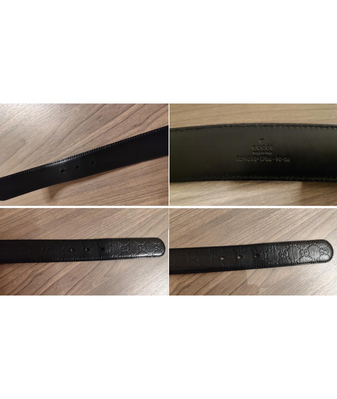 GUCCI Черный кожаный ремень, фото 9
