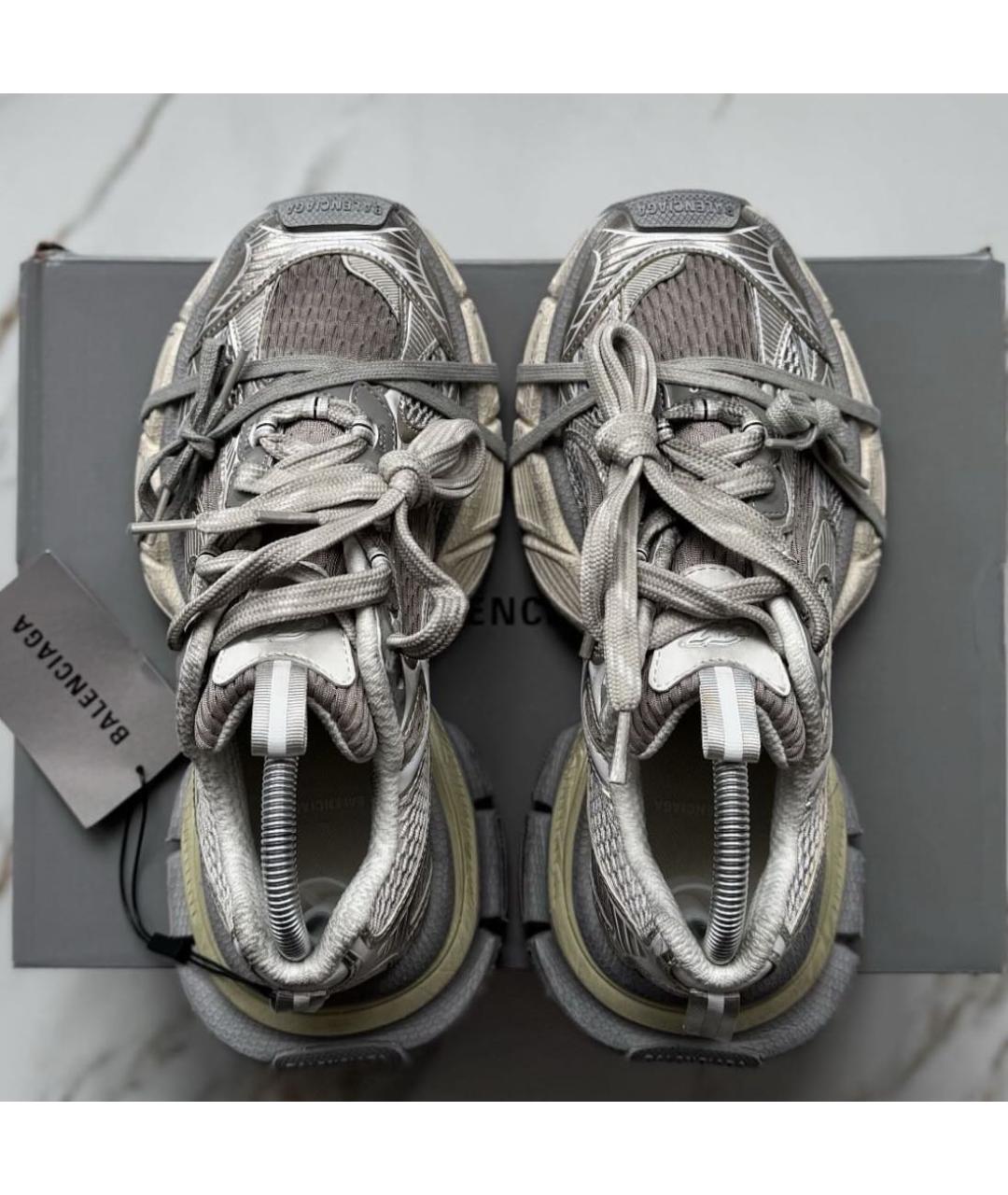 BALENCIAGA Антрацитовые текстильные кроссовки, фото 5