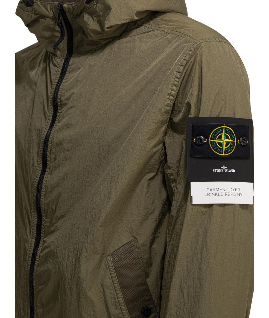 STONE ISLAND Зеленая полиамидовая куртка, фото 3