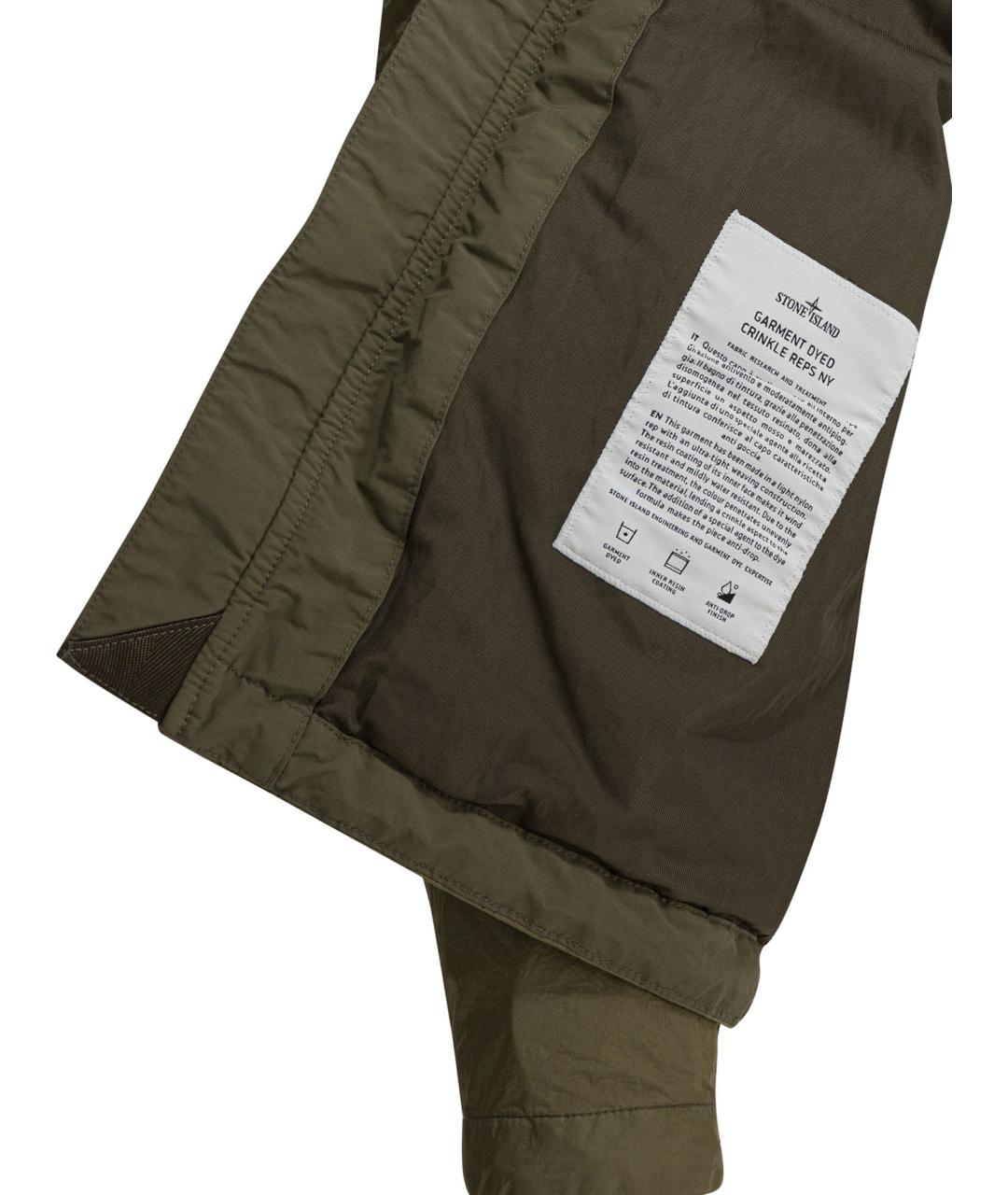 STONE ISLAND Зеленая полиамидовая куртка, фото 4