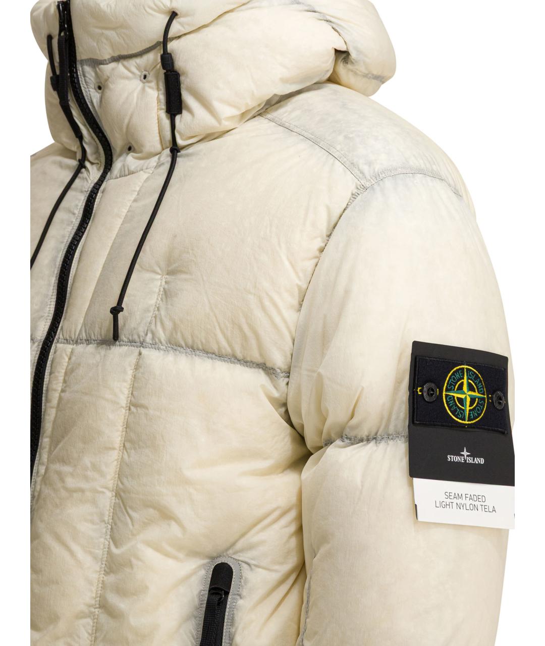 STONE ISLAND Белая полиамидовая куртка, фото 3