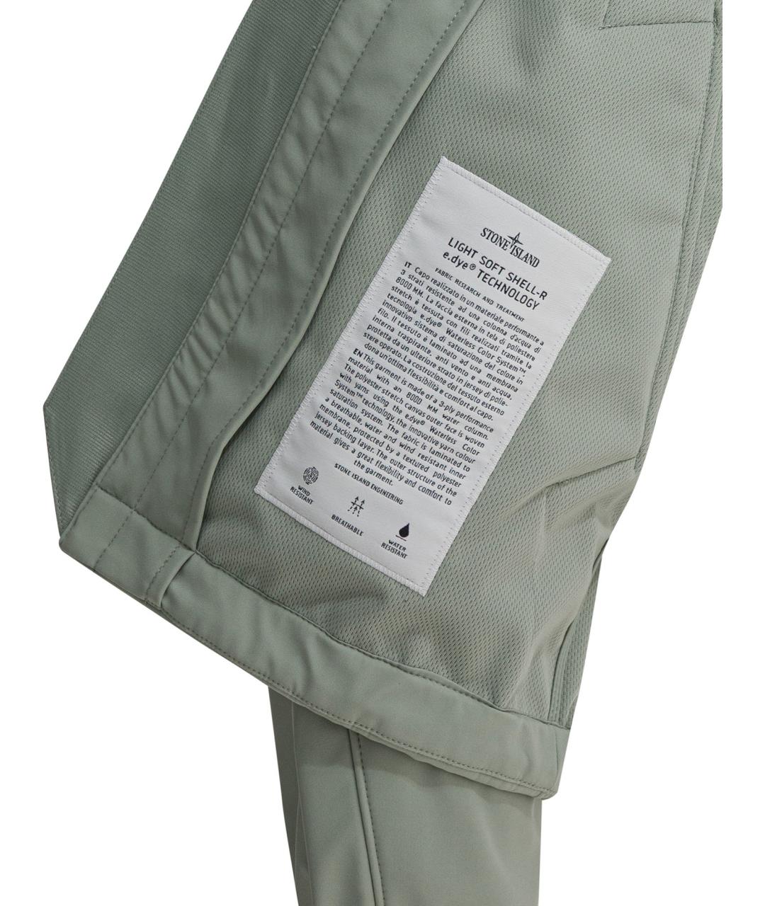 STONE ISLAND Зеленая полиэстеровая куртка, фото 4