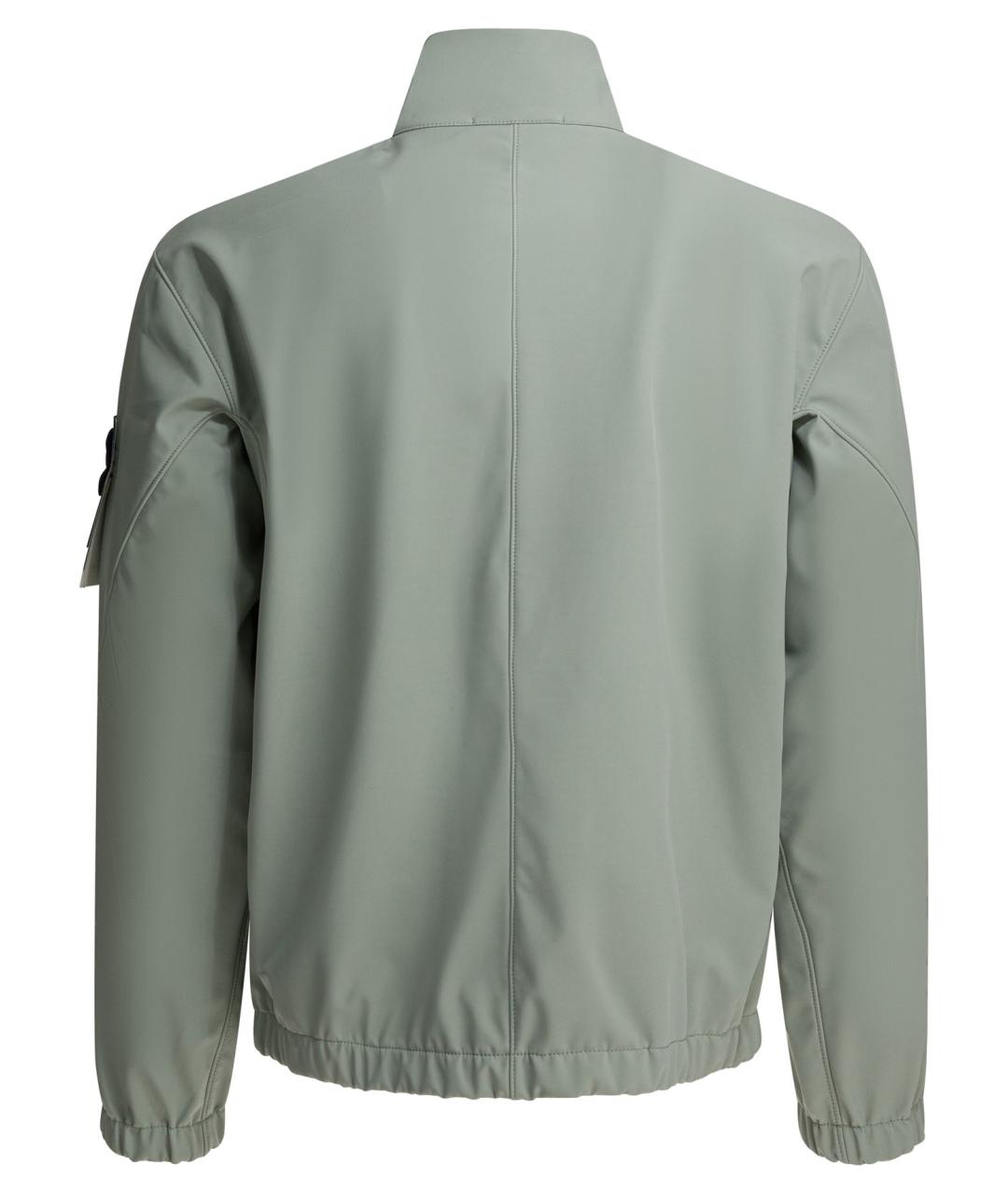 STONE ISLAND Зеленая полиэстеровая куртка, фото 2