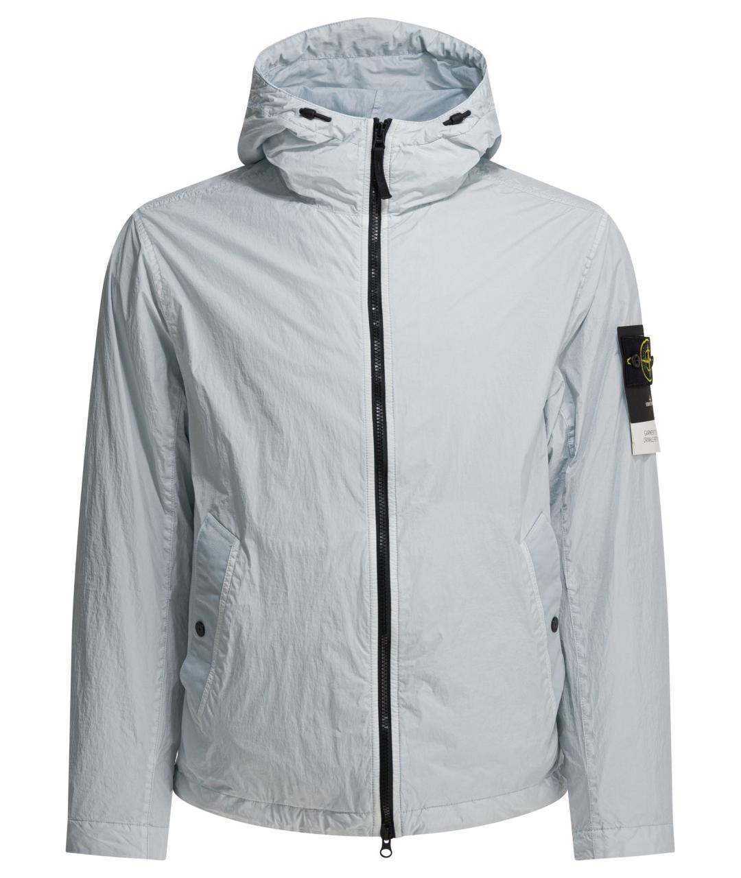 STONE ISLAND Голубая полиамидовая куртка, фото 1