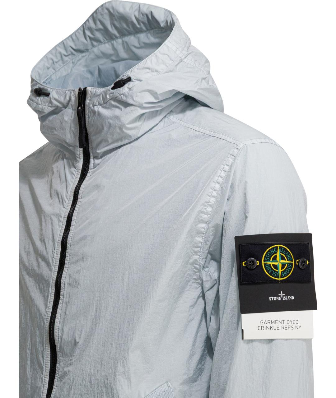 STONE ISLAND Голубая полиамидовая куртка, фото 3