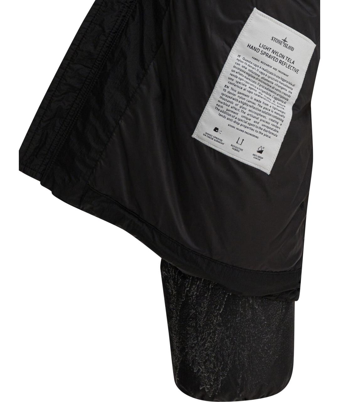 STONE ISLAND Черная полиамидовая куртка, фото 4