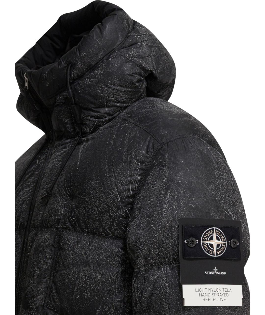 STONE ISLAND Черная полиамидовая куртка, фото 3
