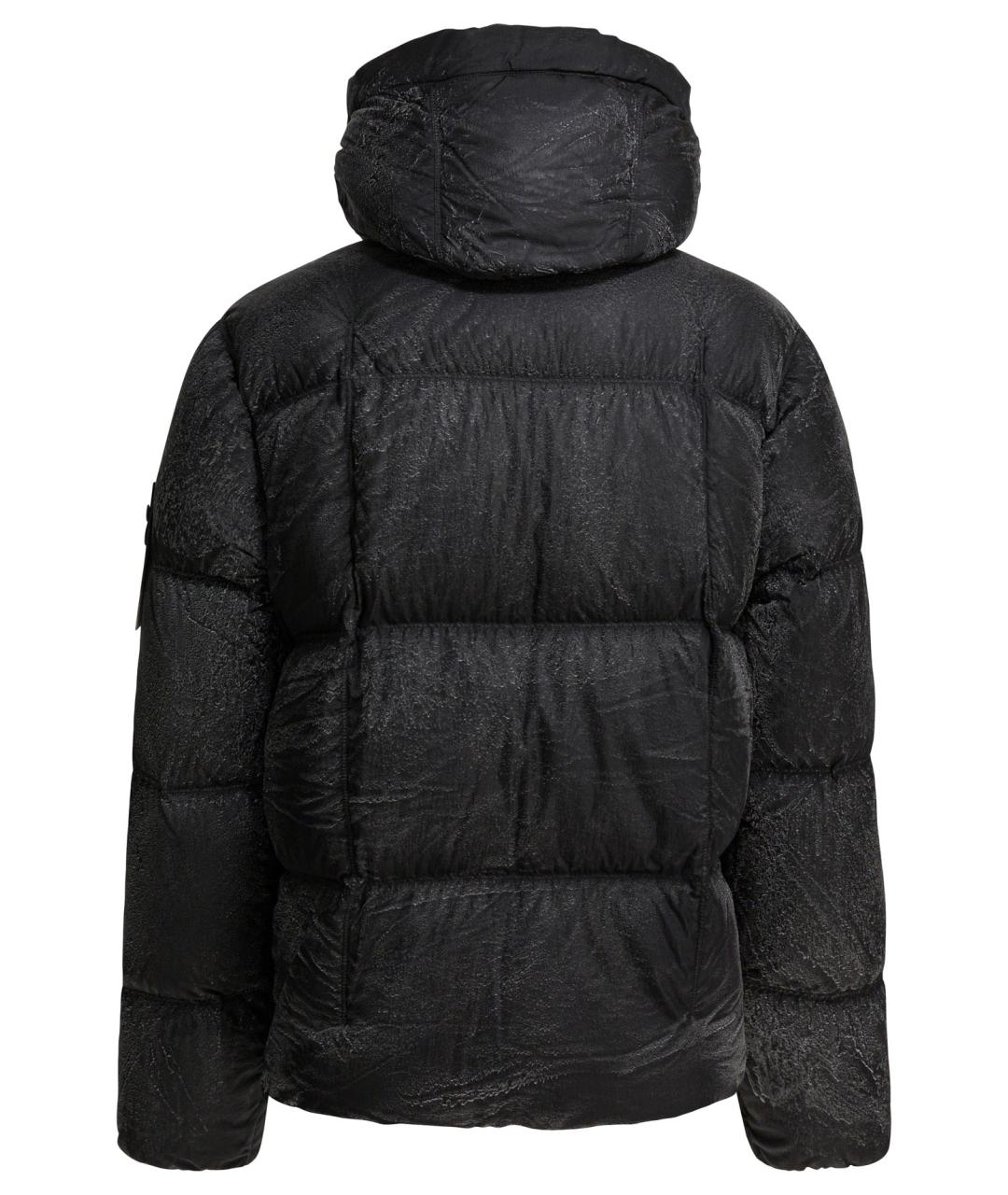 STONE ISLAND Черная полиамидовая куртка, фото 2