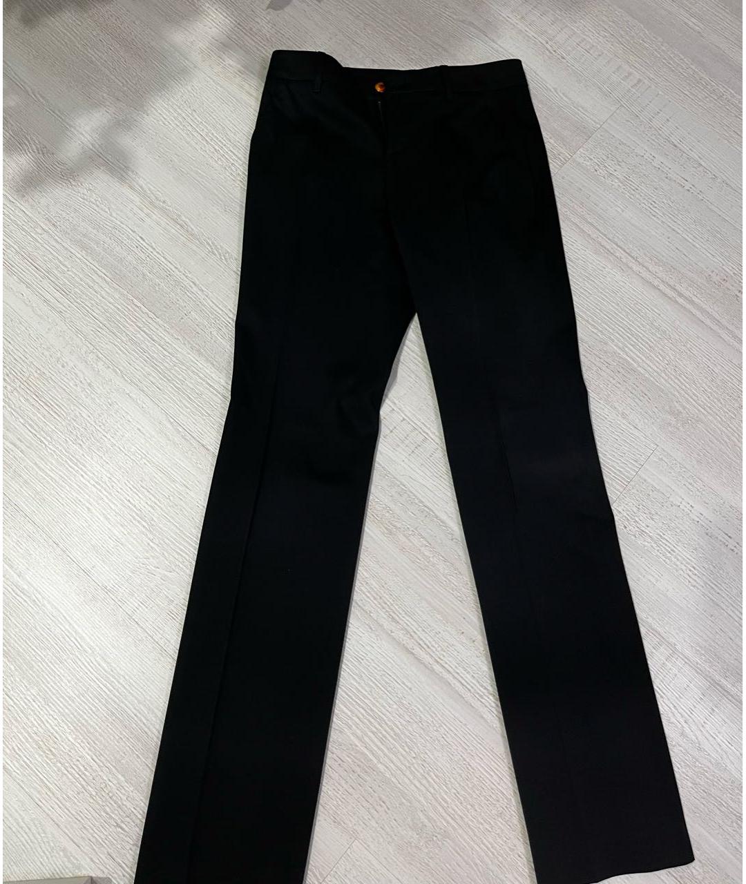GUCCI Черные хлопковые брюки узкие, фото 6