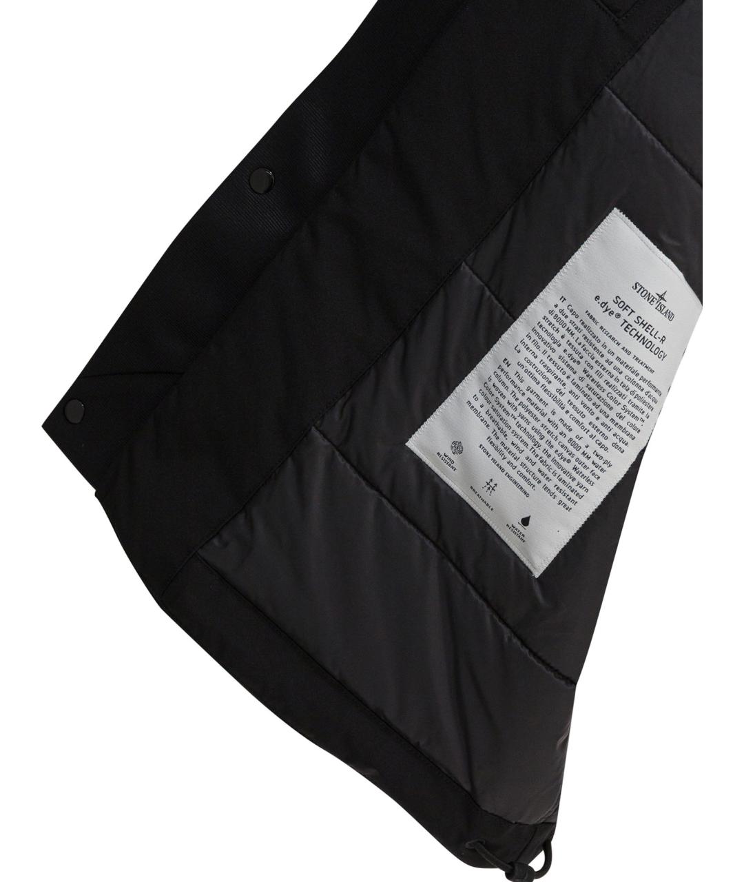 STONE ISLAND Черный полиамидовый жилет, фото 4