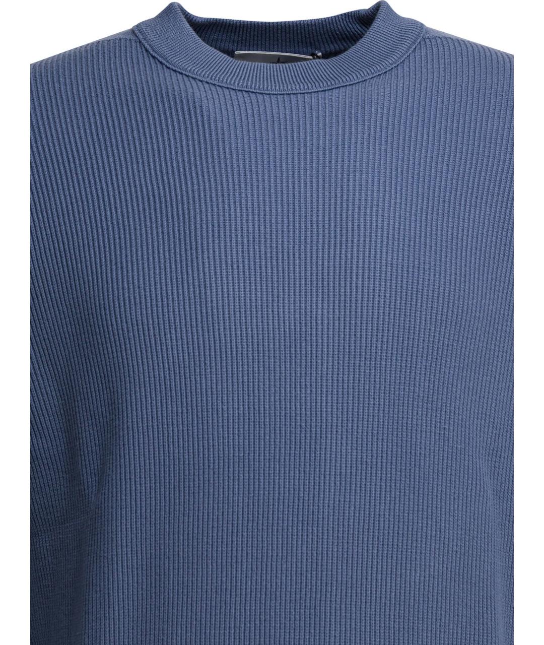 STONE ISLAND Синий хлопковый джемпер / свитер, фото 3