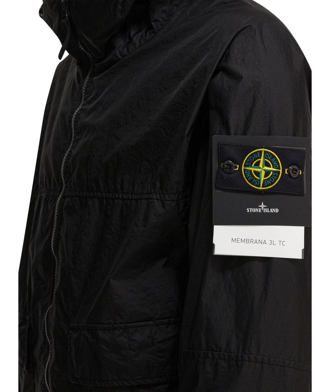 STONE ISLAND Черная полиамидовая куртка, фото 3