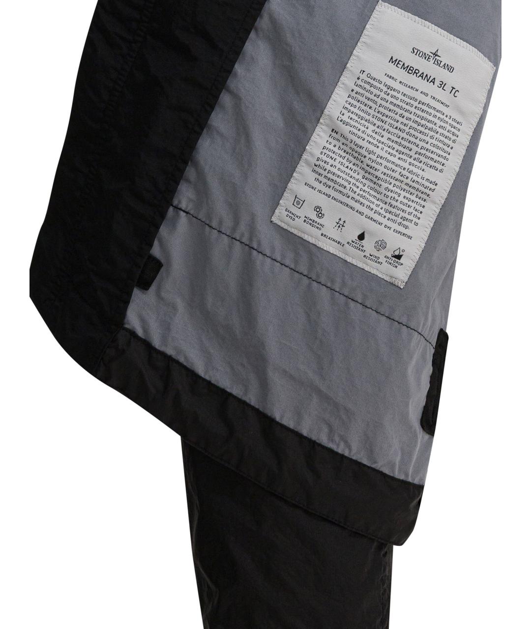 STONE ISLAND Черная полиамидовая куртка, фото 4