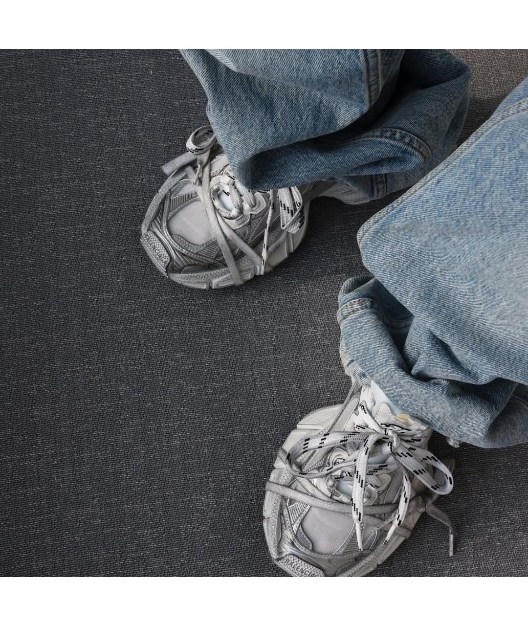 BALENCIAGA Серебряные кроссовки, фото 5