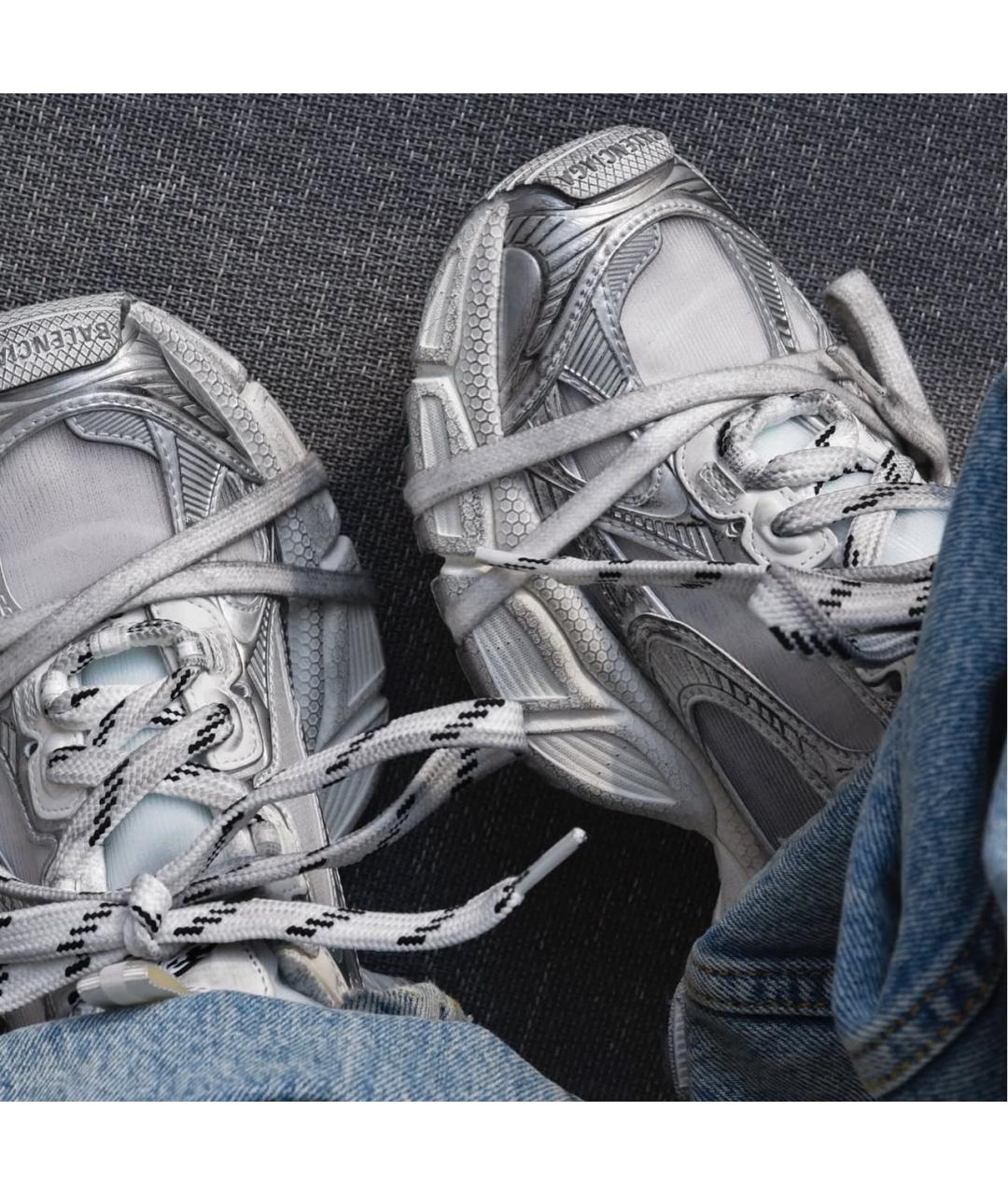 BALENCIAGA Серебряные кроссовки, фото 3