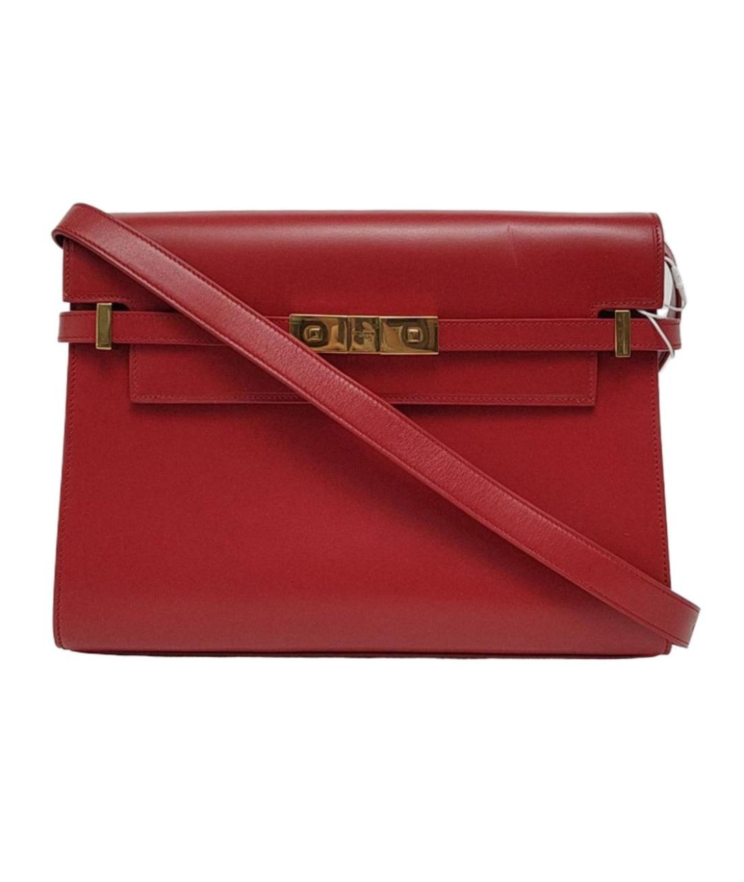 SAINT LAURENT Красная кожаная сумка через плечо, фото 1