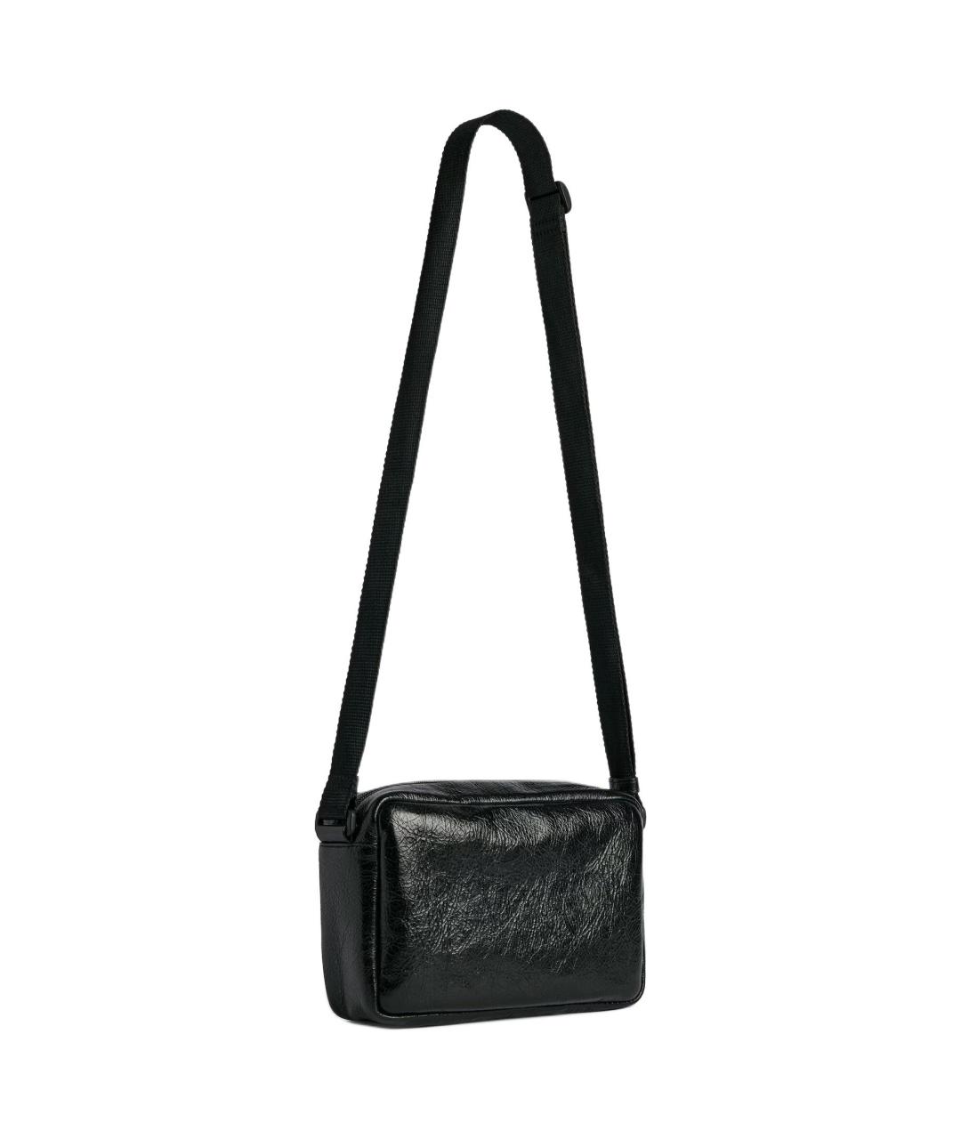 BALENCIAGA Черная кожаная сумка на плечо, фото 3