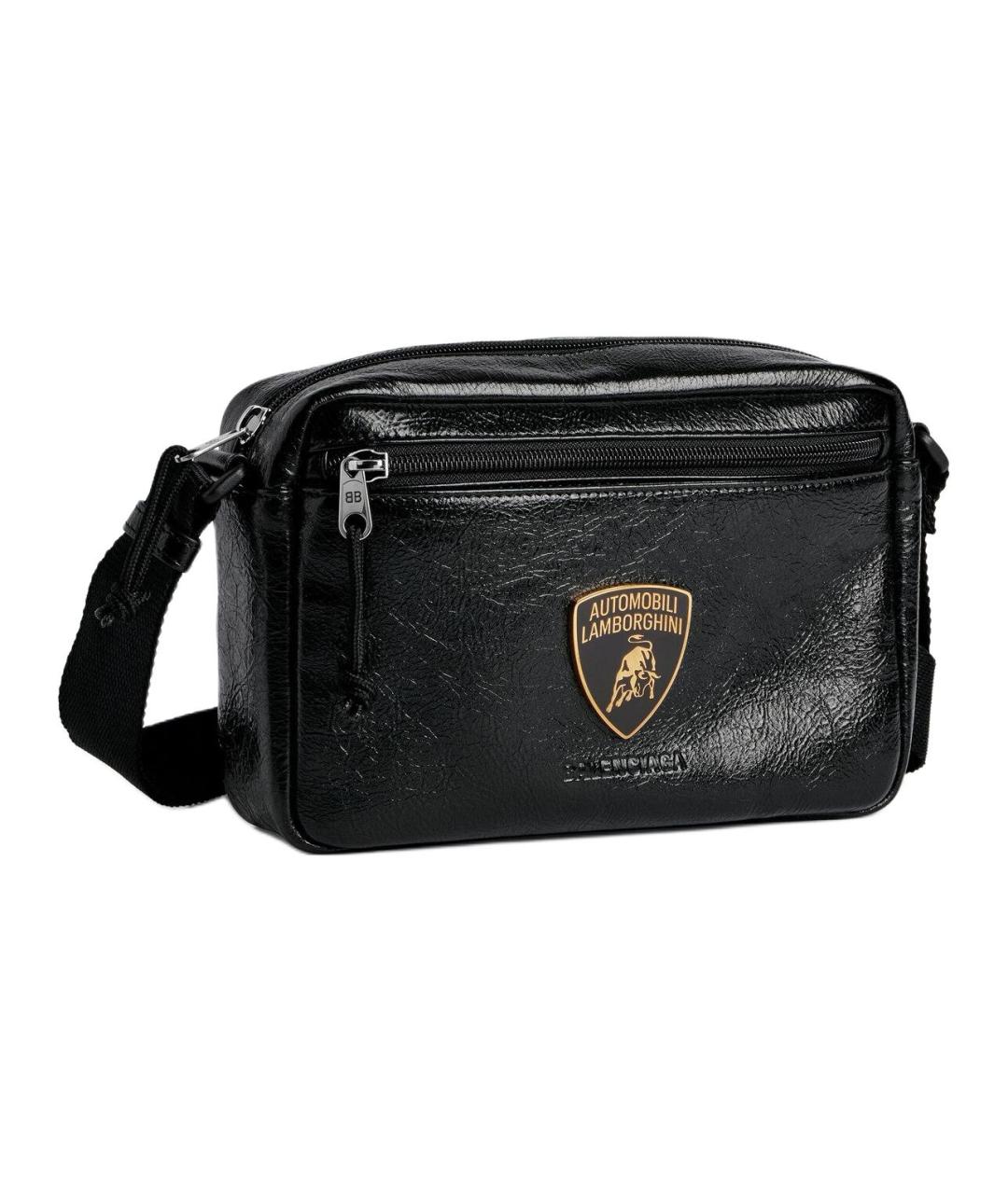 BALENCIAGA Черная кожаная сумка на плечо, фото 1